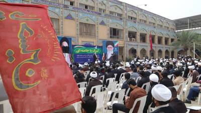 تجمع علما، طلاب و روحانیون مدارس علمیه اهواز در محکومیت مجله هتاک فرانسوی