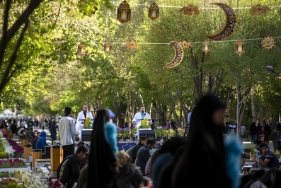 جلوه‌هایی از مراسم جزء خوانی قرآن کریم در چهارباغ اصفهان