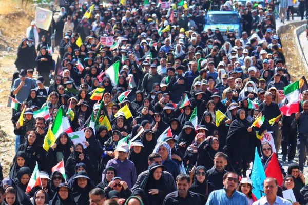 مراسم پیاده روی جاماندگان اربعین در یاسوج برگزار شد