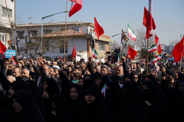 مراسم باشکوه تشییع شهدای گیلانی جنگ آمریکایی‌ـصهیونیستی و سوگواری شهادت امام خامنه‌ای